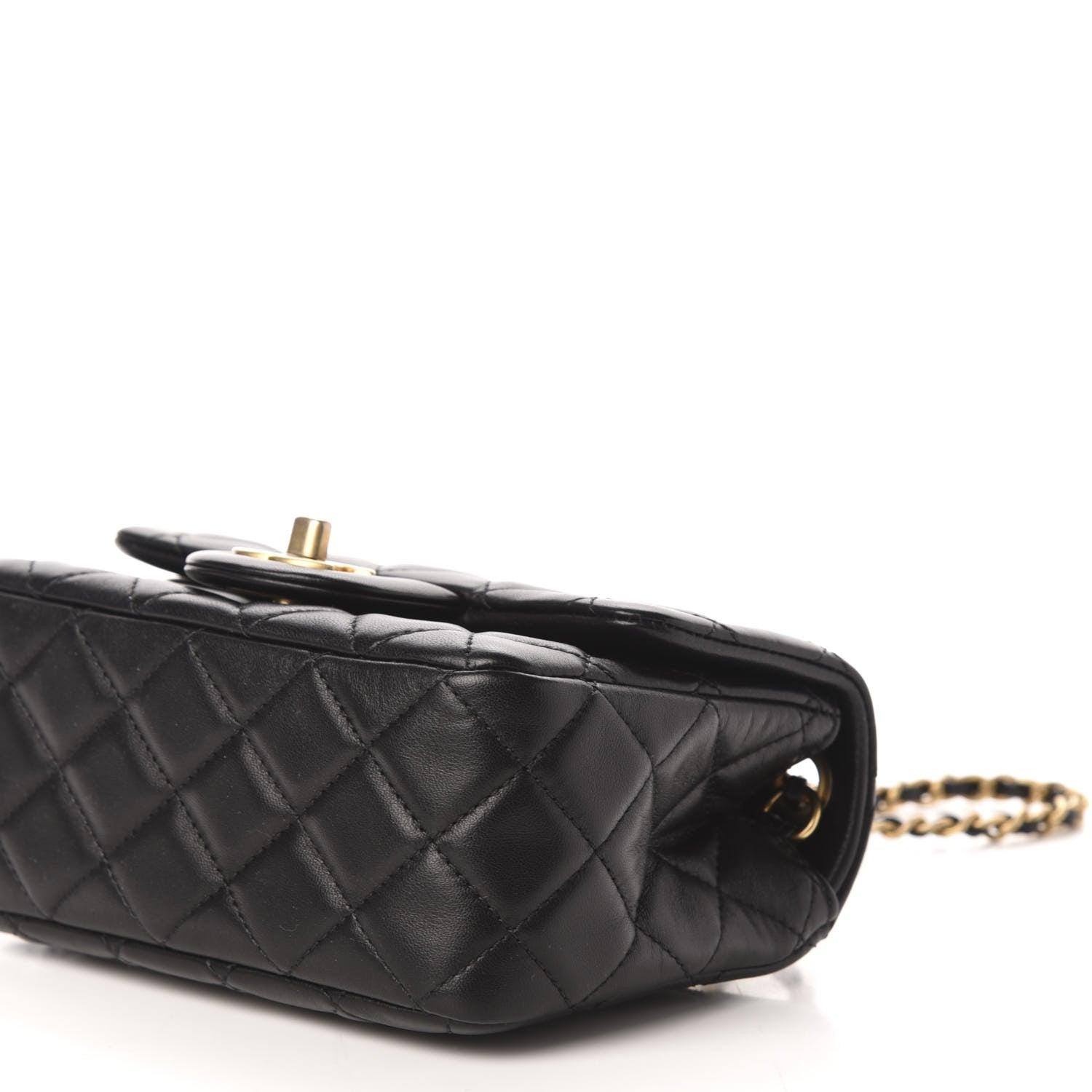 Chanel Lambskin Quilted Mini Pearl Crush Flap Black 9 of 10