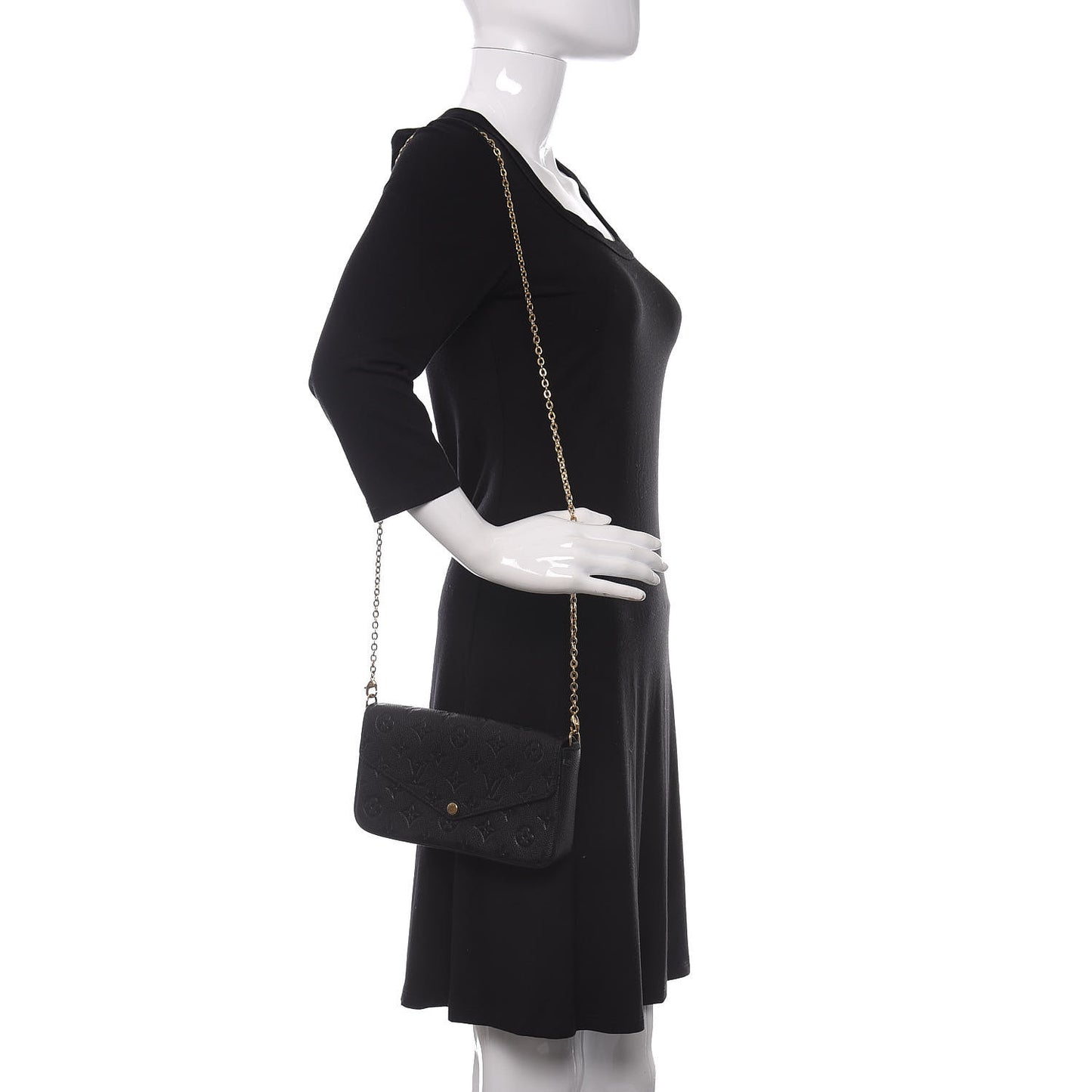 Empreinte Pochette Felicie Chain Wallet Black