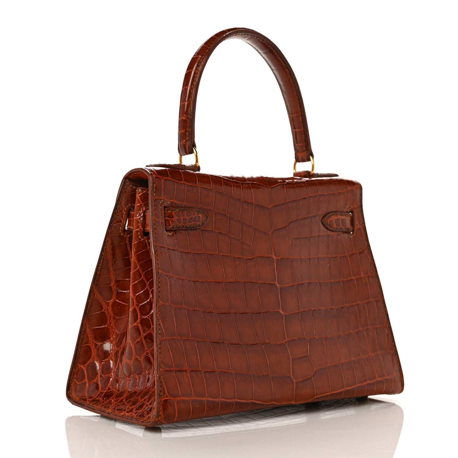 Hermes Shiny Niloticus Crocodile Kelly Sellier 20 Miel 3 of 9