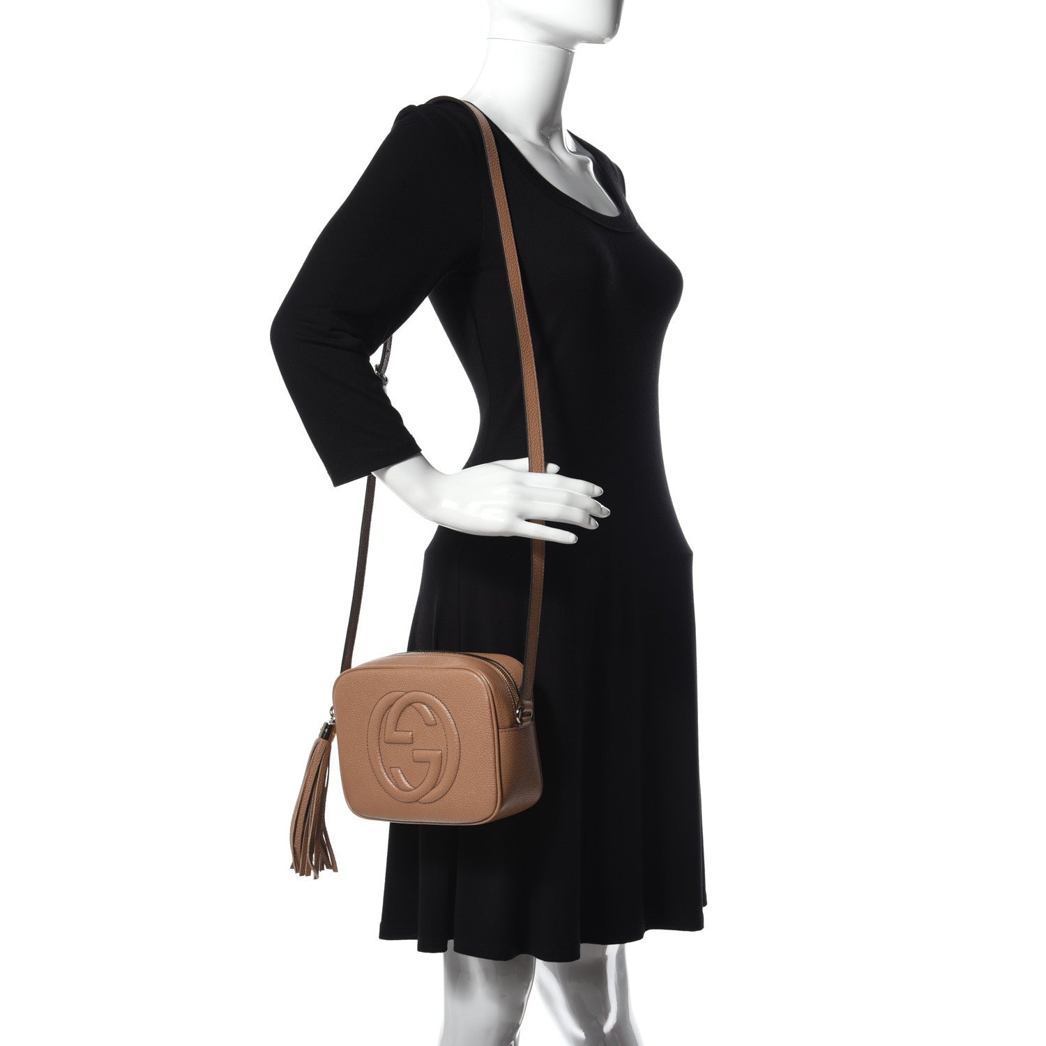 Gucci Pebbled Calfskin Small Soho Disco Bag Rose Beige 2 of 11