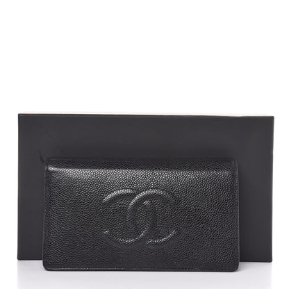 Chanel Caviar Timeless CC Yen Wallet Black 9 of 9