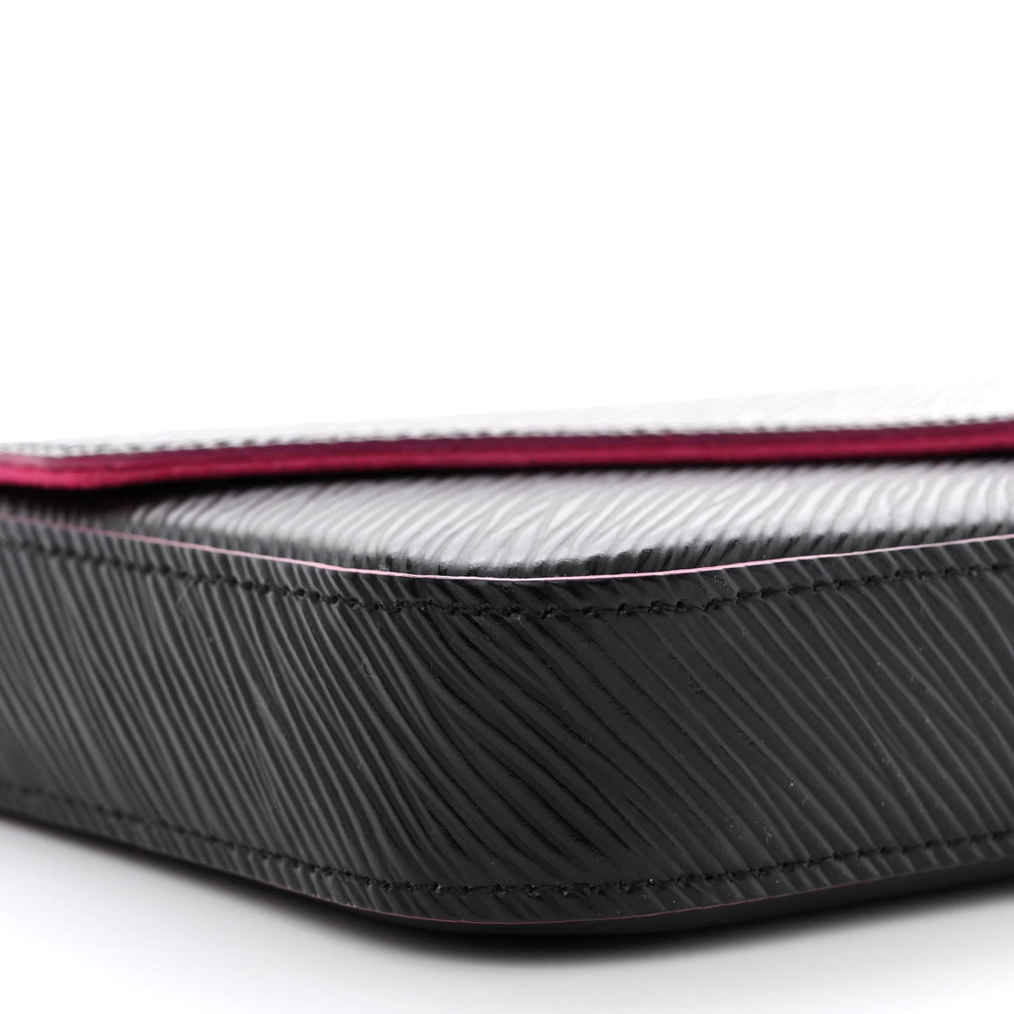Epi Pochette Felicie Black Hot Pink