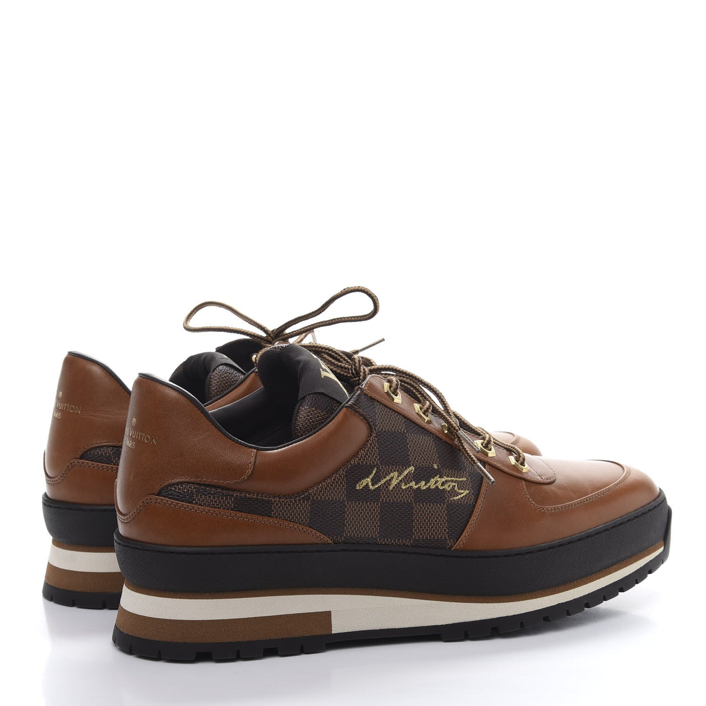 Calfskin Damier Ebene Harlem Sneakers 8