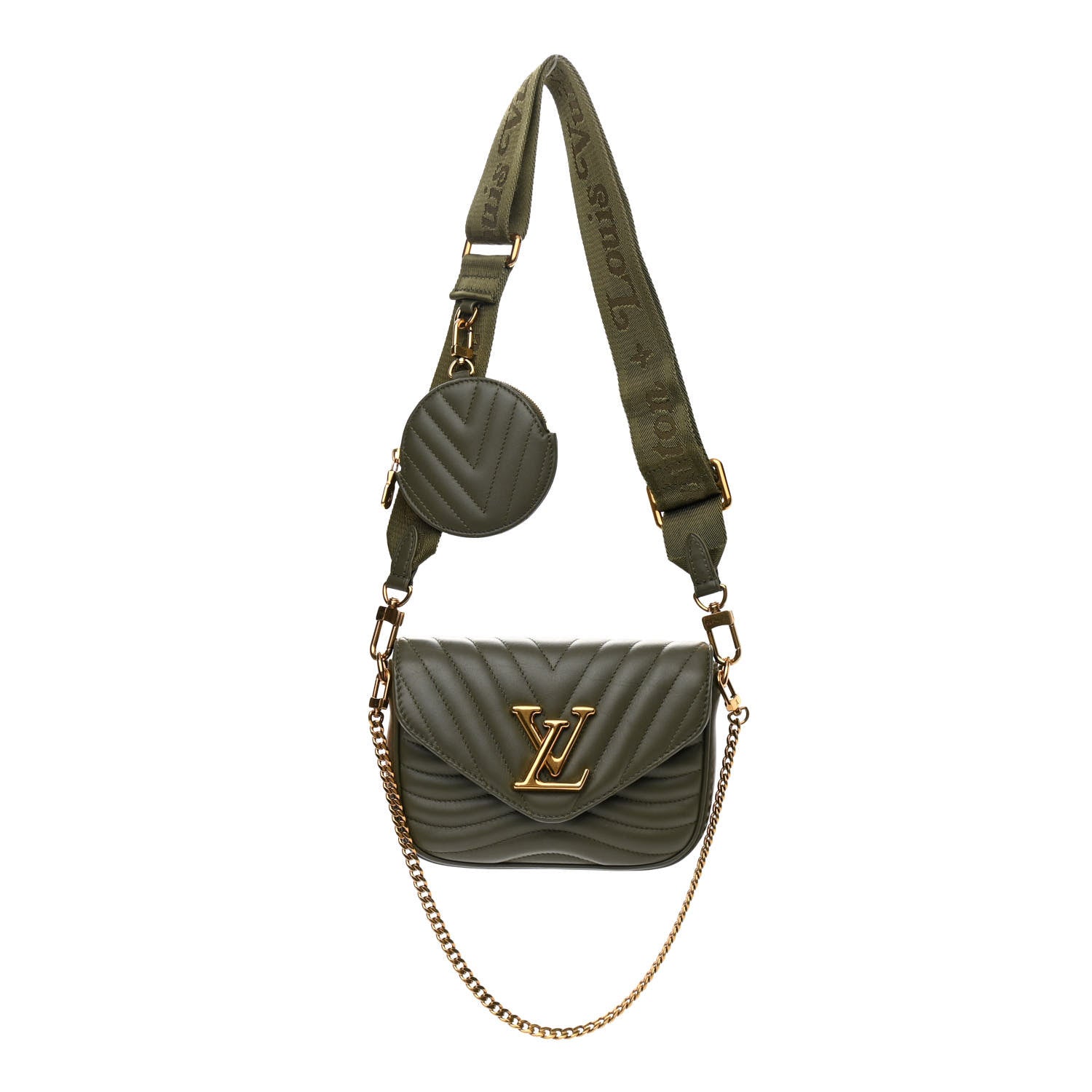 Louis Vuitton Calfskin New Wave Multi Pochette Kaki 1 of 12
