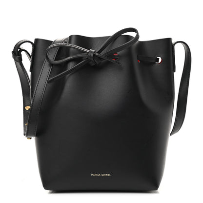 Mansur Gavriel Vegetable Tanned Calfskin Bucket Bag Black Flamma 1 of 11