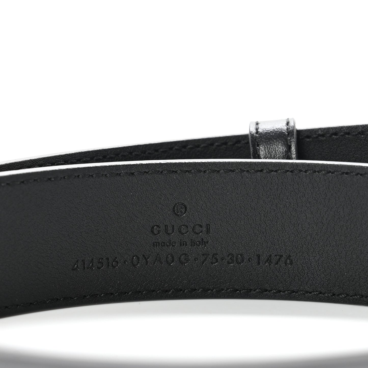 Plutone Calfskin Double G 30mm Belt 75 30 Black