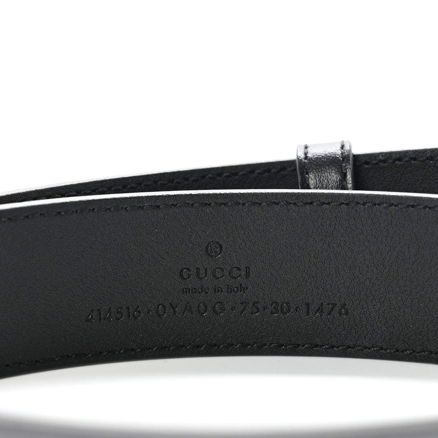 Gucci Plutone Calfskin Double G 30mm Belt 75 30 Black 3 of 5