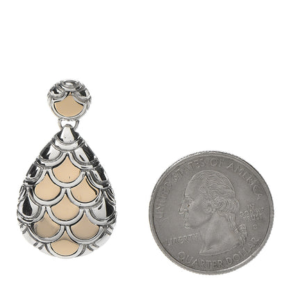 John Hardy Sterling Silver 18K Yellow Gold Naga Teardrop Earrings 2 of 5