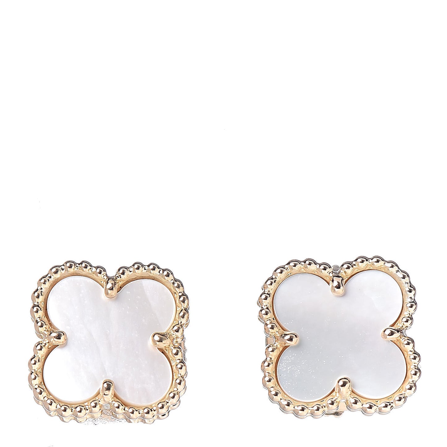 18K Yellow Gold Mother of Pearl Sweet Alhambra Earrings