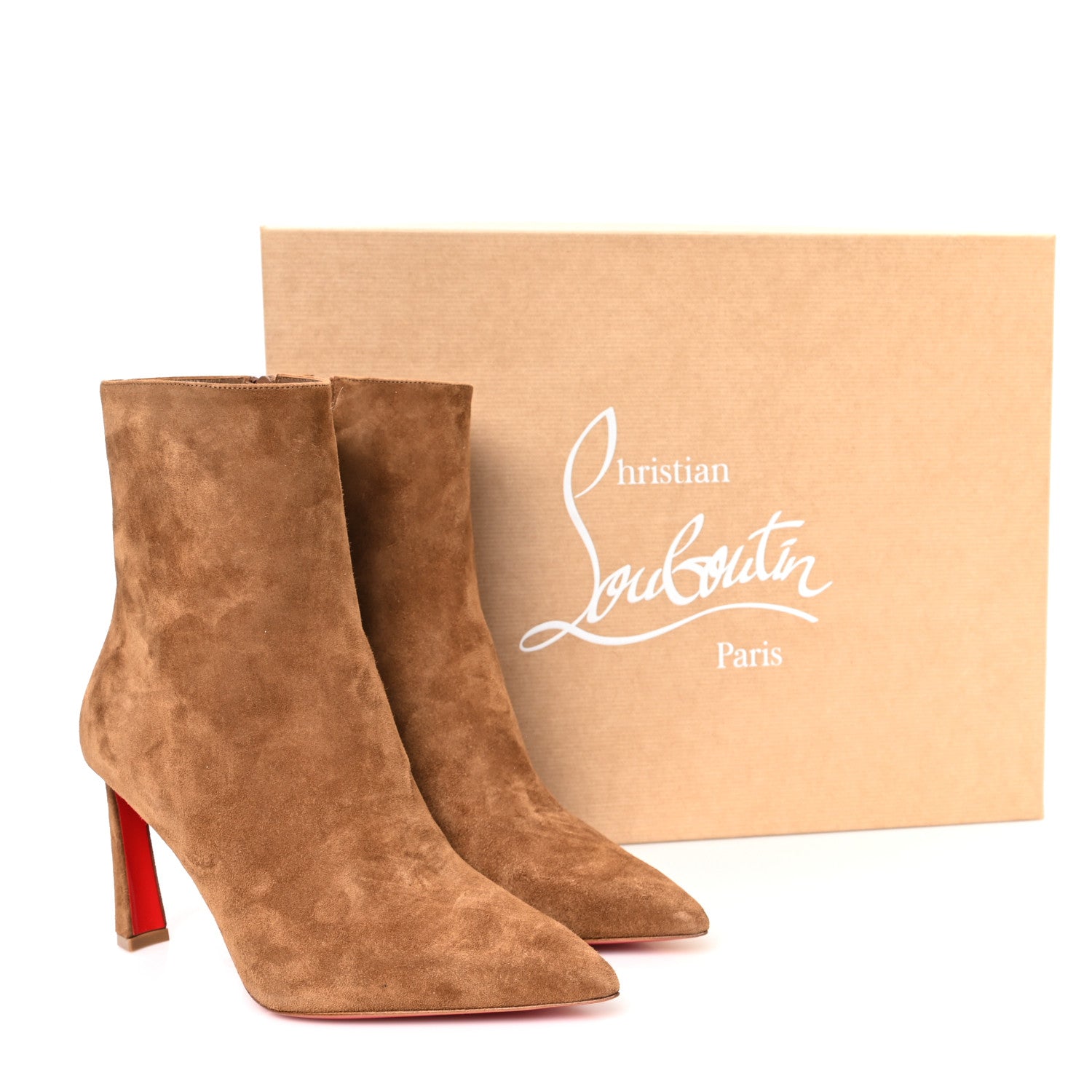 Christian Louboutin Suede Calfskin Condora Botta 85 Ankle Boots 36.5 Rhea 9 of 9