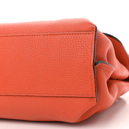 Gucci Cellarius Calfskin Small Bamboo Daily Top Handle Bag New Dark Orange 9 of 10