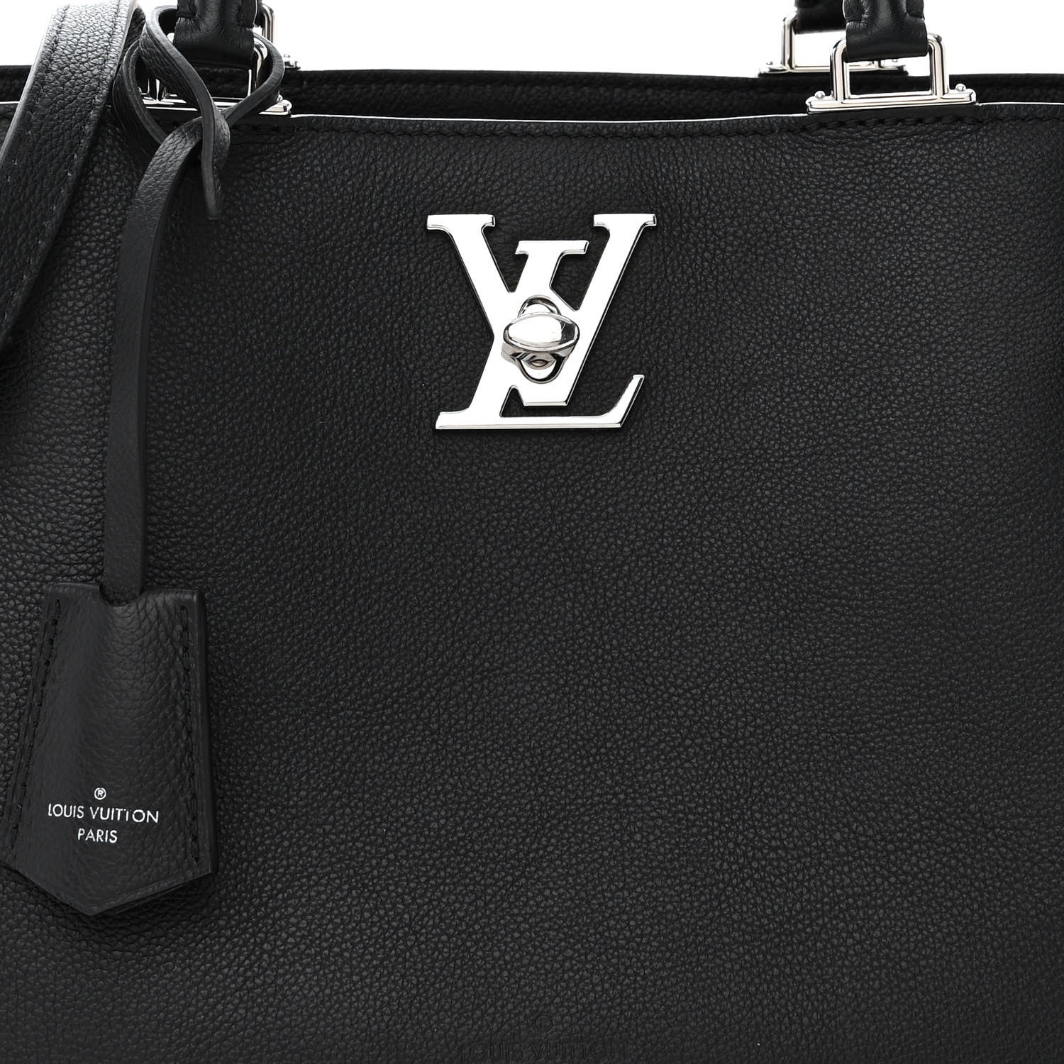Louis Vuitton Calfskin Lockme Day Black 8 of 10