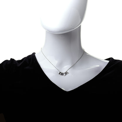 Christian Dior Metal Logo Necklace Silver 2 of 6
