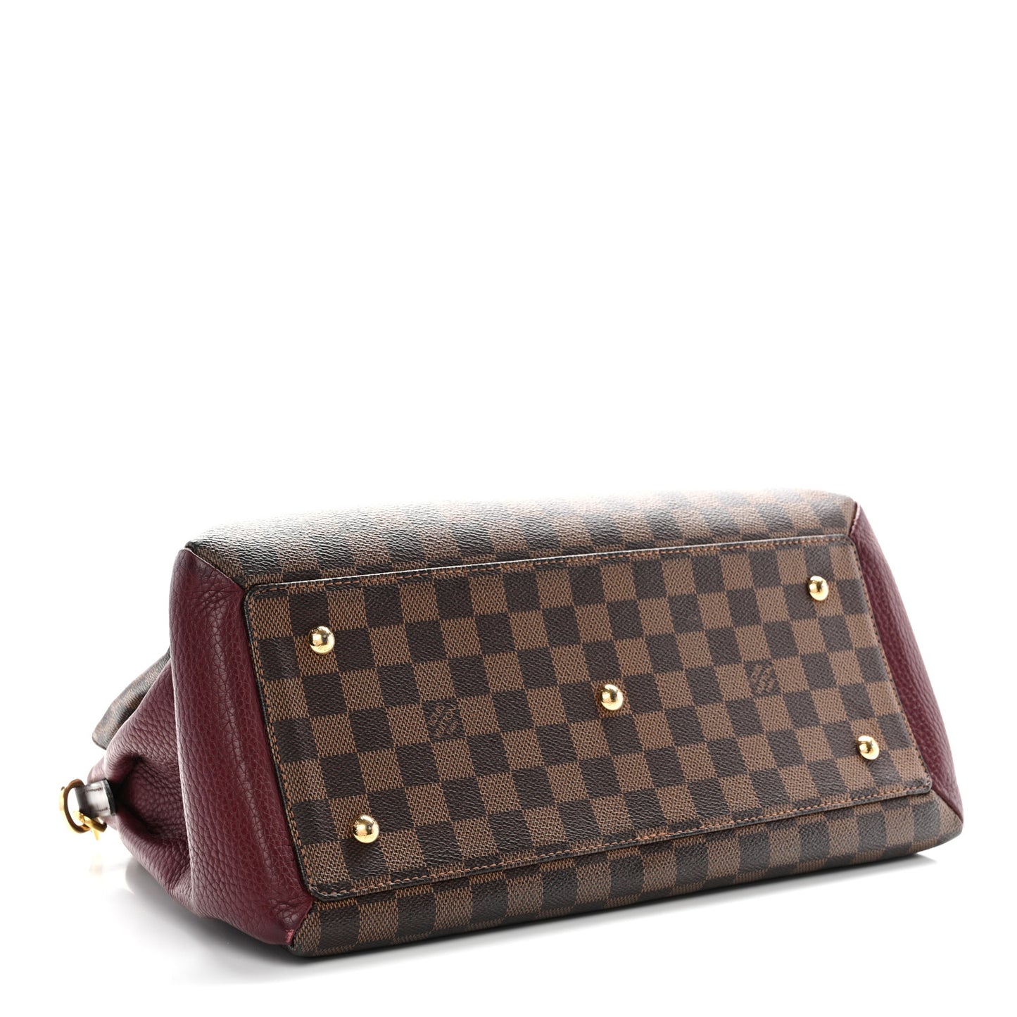 Cuir Taurillon Damier Ebene Normandy Bordeaux