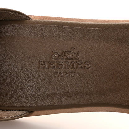Hermes Epsom Santorini Sandals 36 Etoupe 7 of 13