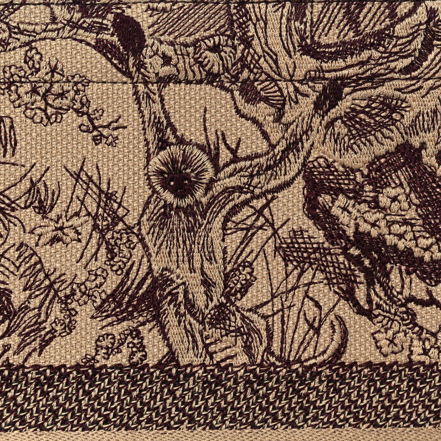 Canvas Embroidered Large Dioriviera Toile De Jouy Book Tote Burgundy