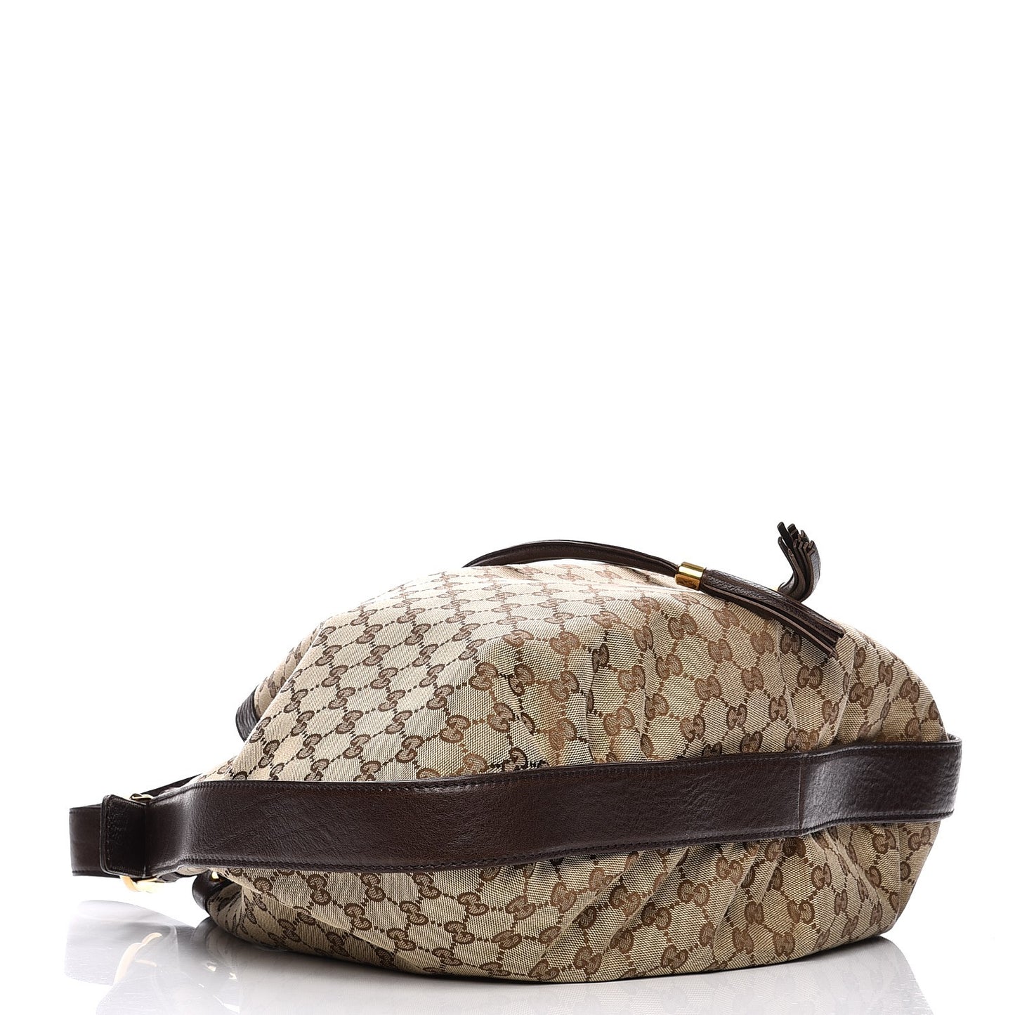 Monogram Medium Interlocking Icon Shoulder Bag Dark Brown
