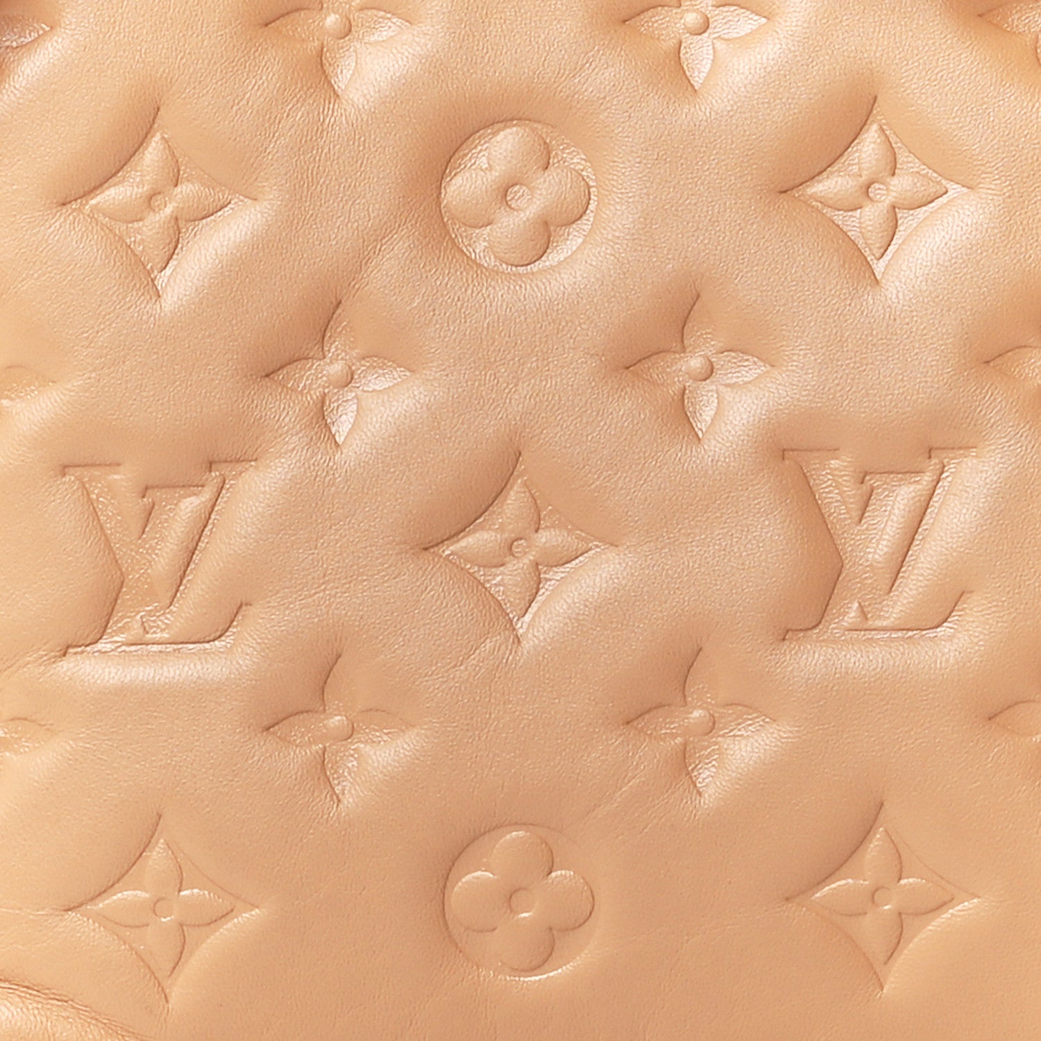 Louis Vuitton Lambskin Embossed Monogram Coussin PM Camel 8 of 11