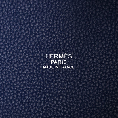 Hermes Taurillon Clemence Picotin Lock 18 PM Bleu Saphir 6 of 11