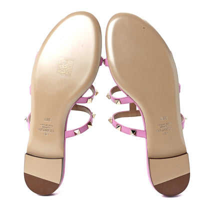 Valentino Garavani Nappa Rockstud Caged Flat Slide Sandals 38.5 Giacinto 5 of 8