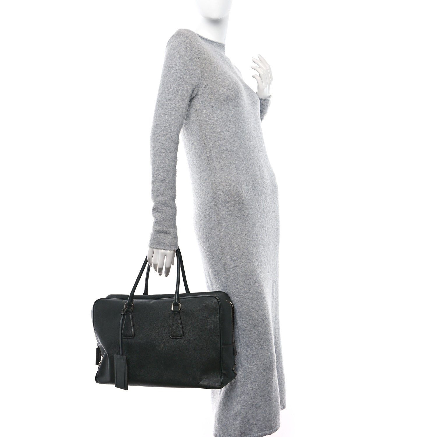 Prada Saffiano Travel Bag Militare 2 of 11