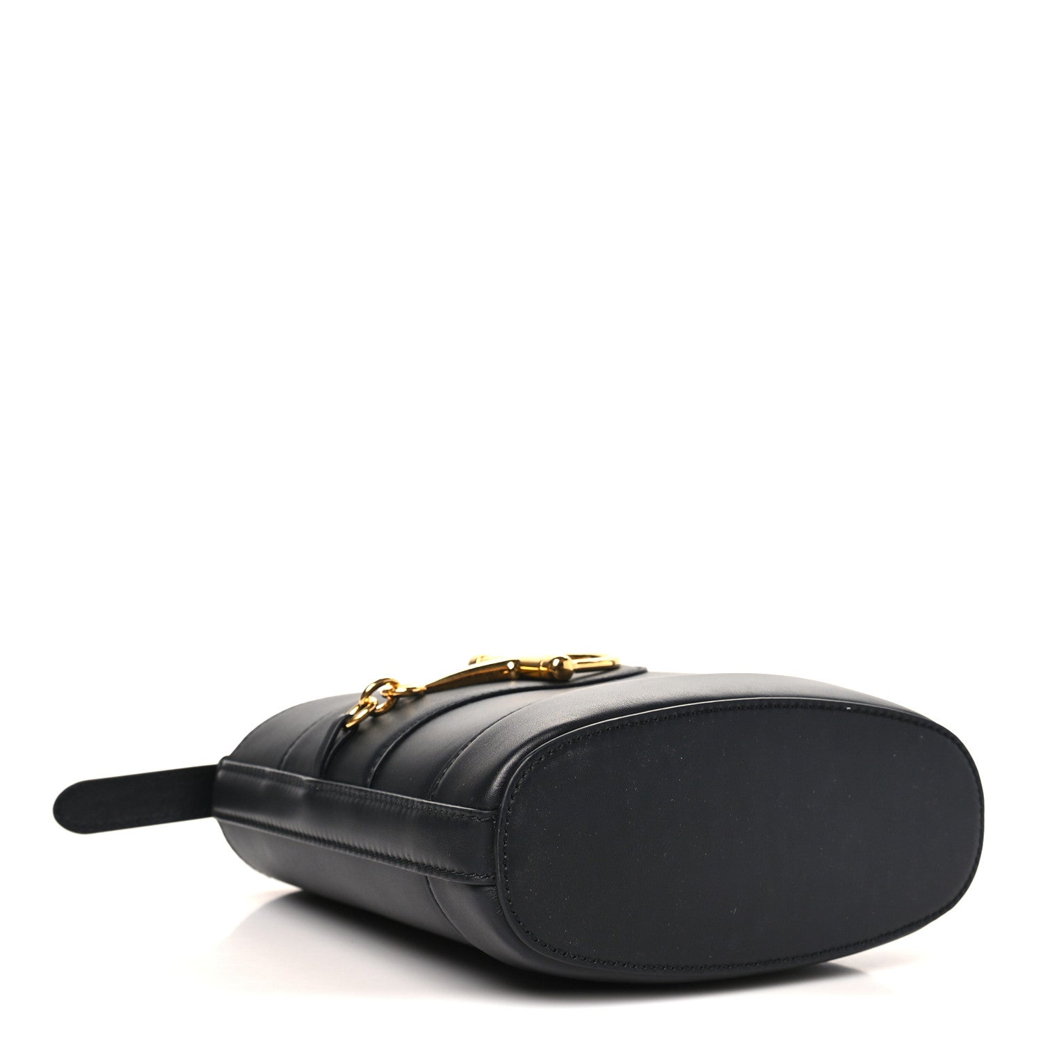 Gucci Arabella Calfskin Horsebit 73 Medium Bucket Bag Black 4 of 10