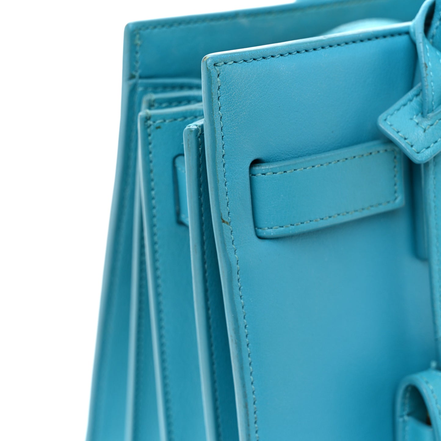 Calfskin Nano Sac De Jour Turquoise