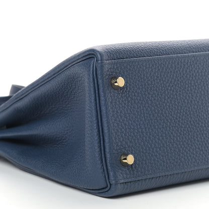 Hermes Togo Kelly Retourne 28 Bleu De Prusse 6 of 10