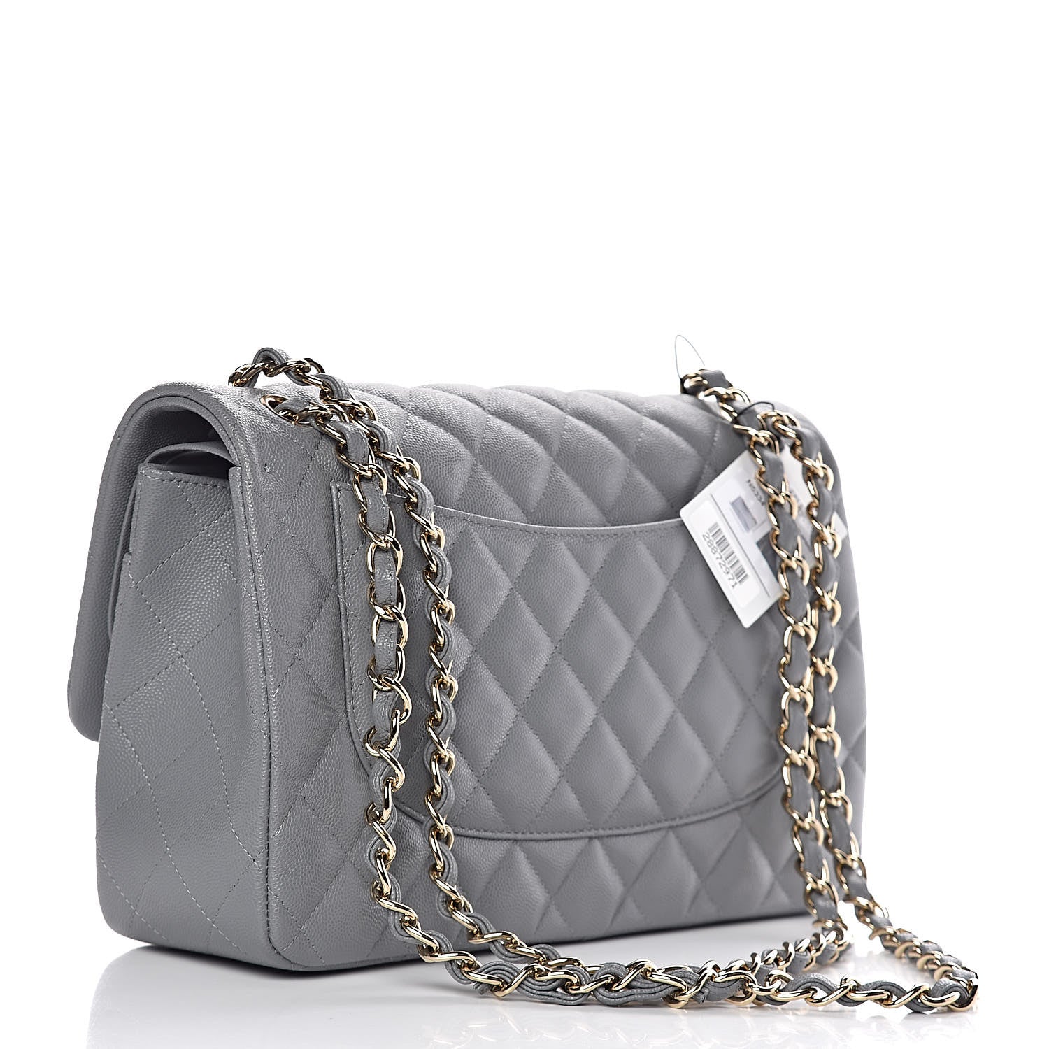 Chanel Caviar Quilted Jumbo Double Flap Grey 3 of 11