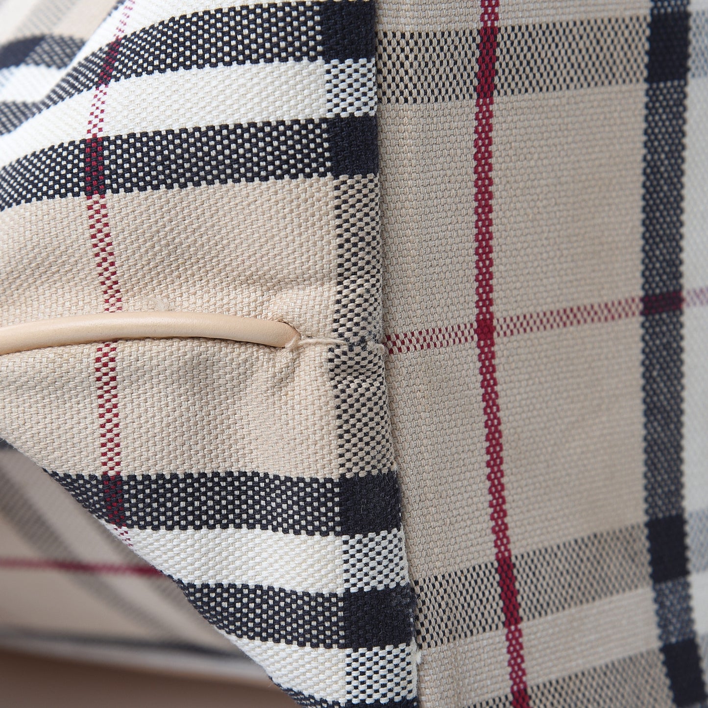 Canvas House Check Front Pocket Tote Beige
