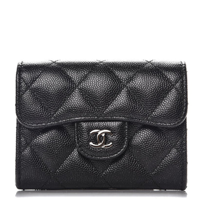 Chanel Iridescent Caviar Quilted Card Holder Black 1 of 9