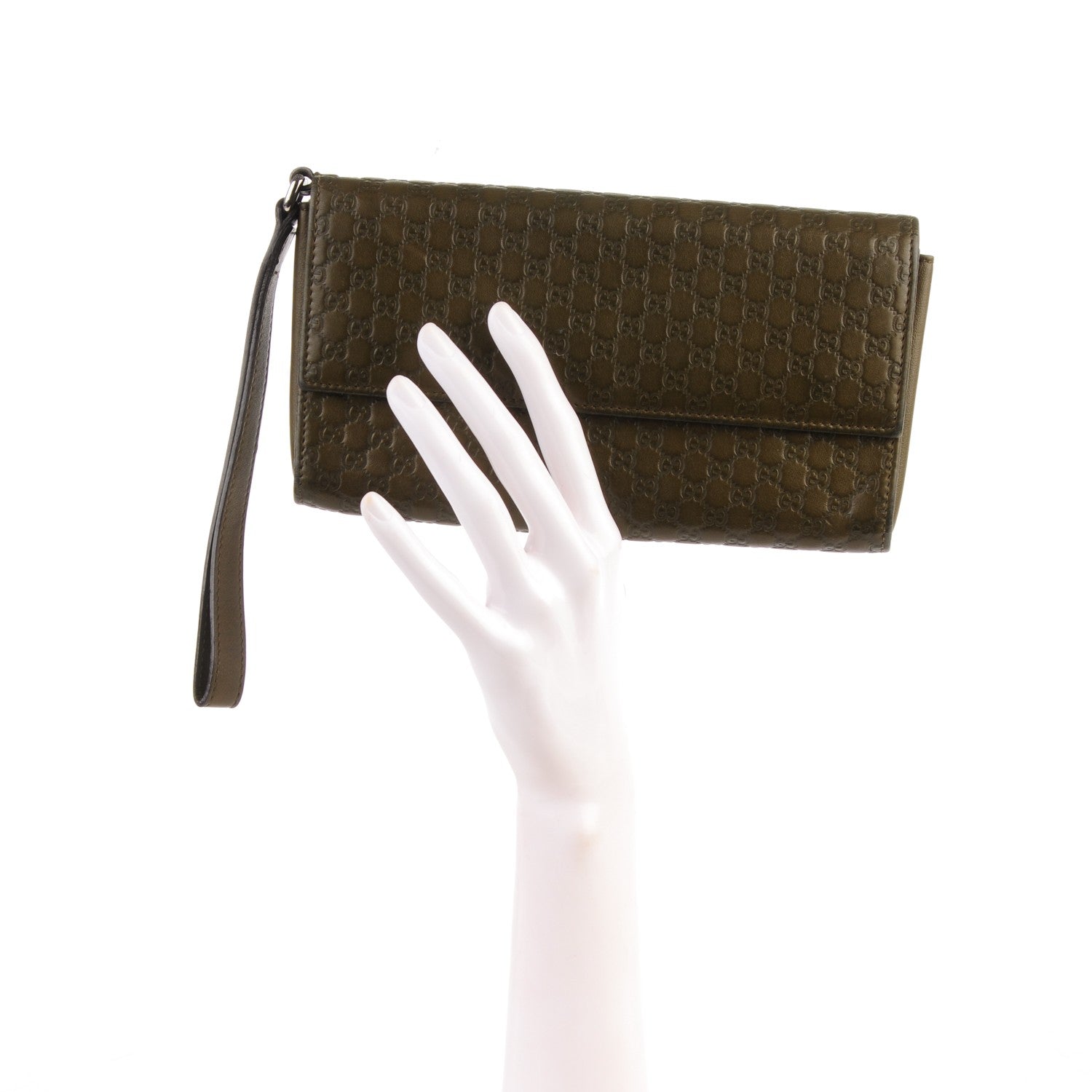 Gucci Microguccissima Travel Document Case Olive 2 of 8