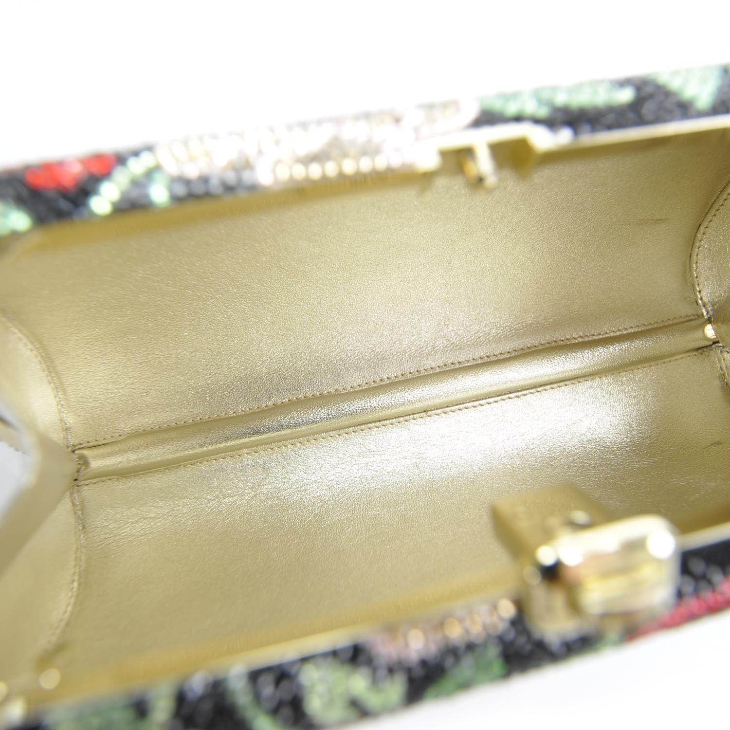 Judith Leiber Swarovski Crystal Floral Minaudiere Evening Bag 6 of 7