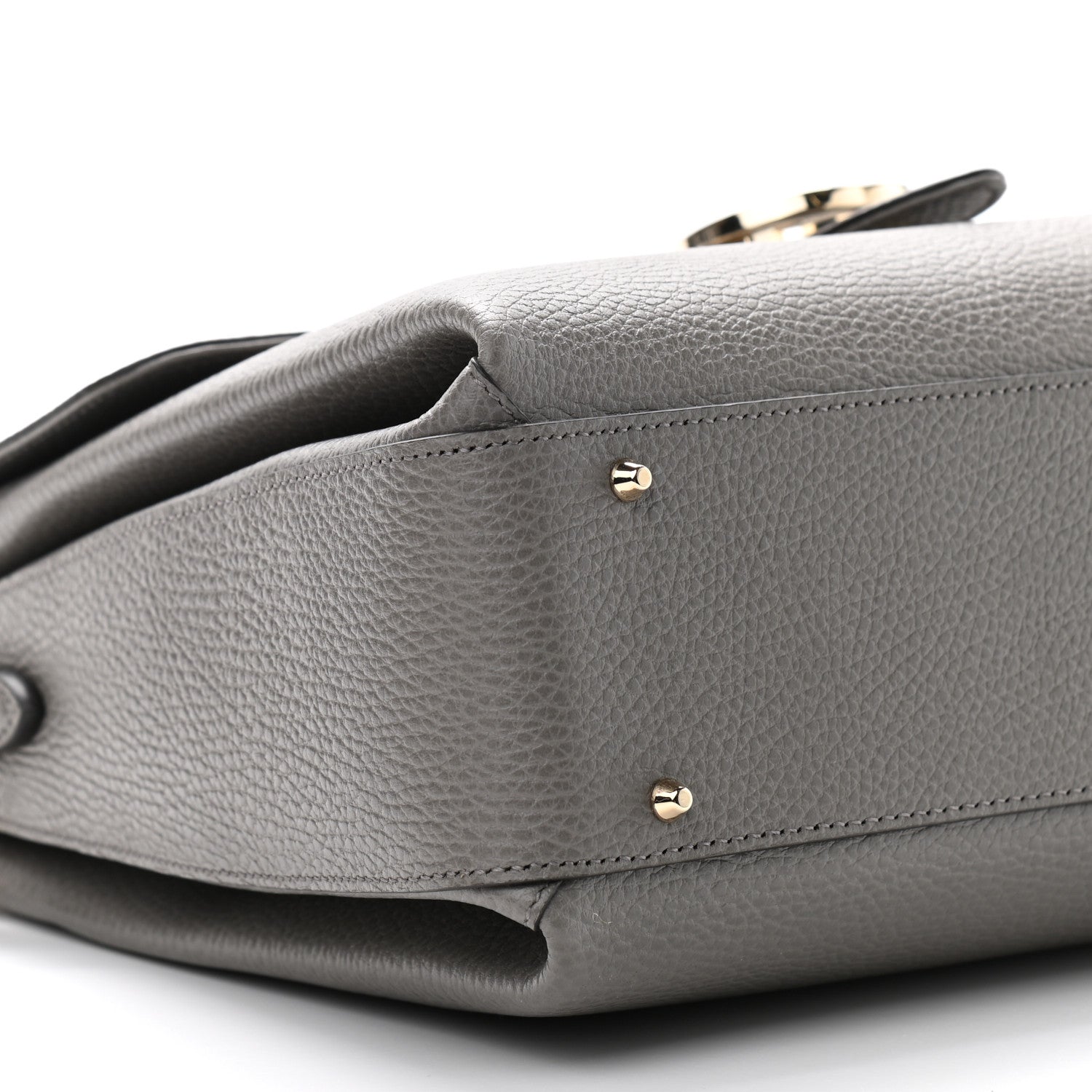 Gucci Dollar Calfskin Medium Interlocking G Top Handle Shoulder Bag Loess 8 of 9