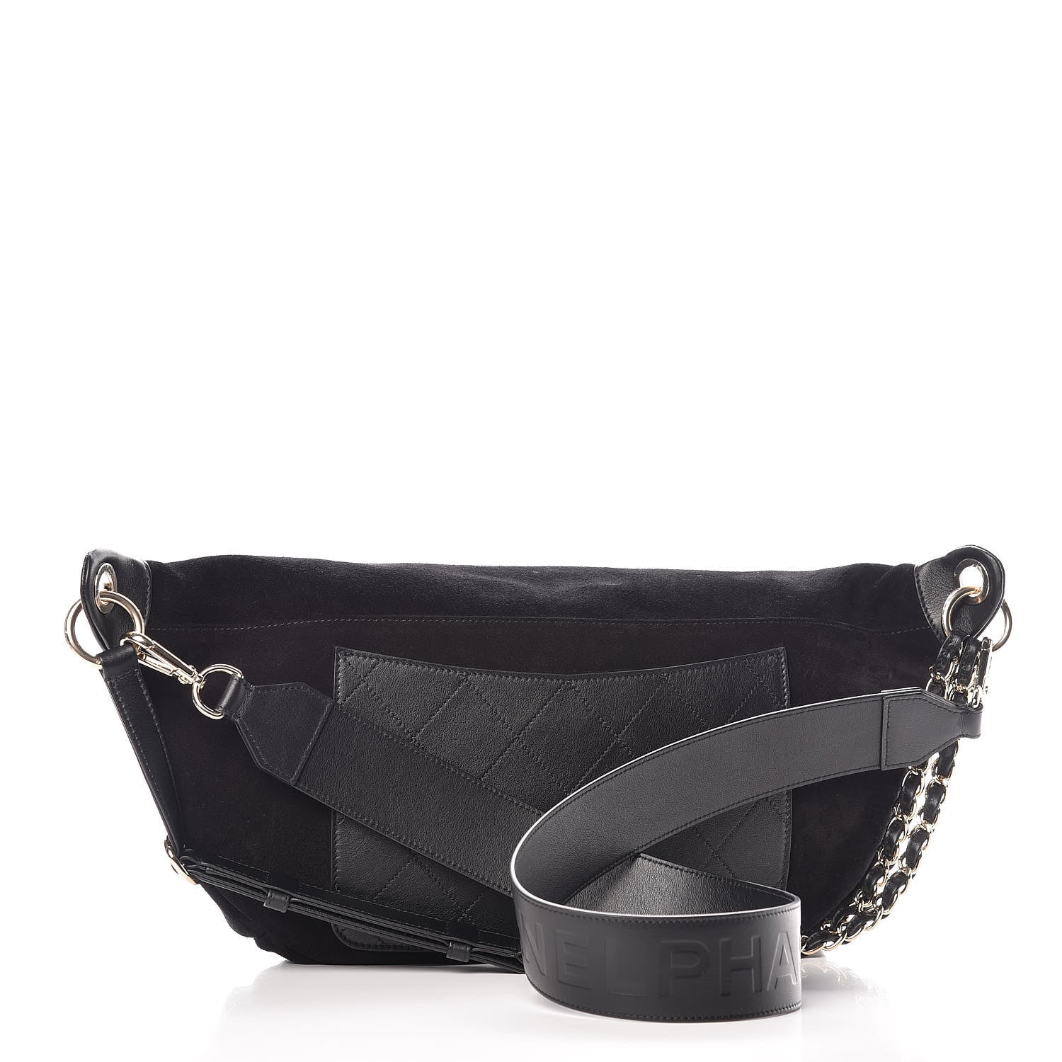 Chanel x Pharrell Williams Suede Calfskin Oversized Waist Belt Bag Black 7 of 11