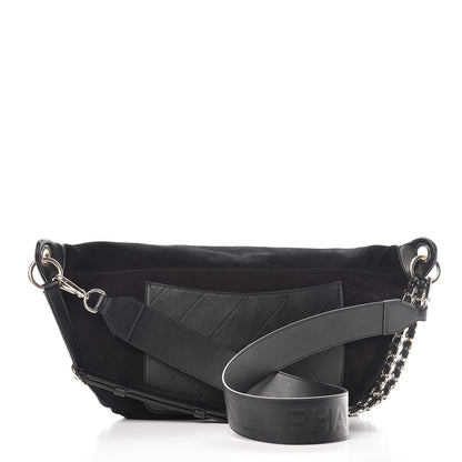 Chanel x Pharrell Williams Suede Calfskin Oversized Waist Belt Bag Black 7 of 11