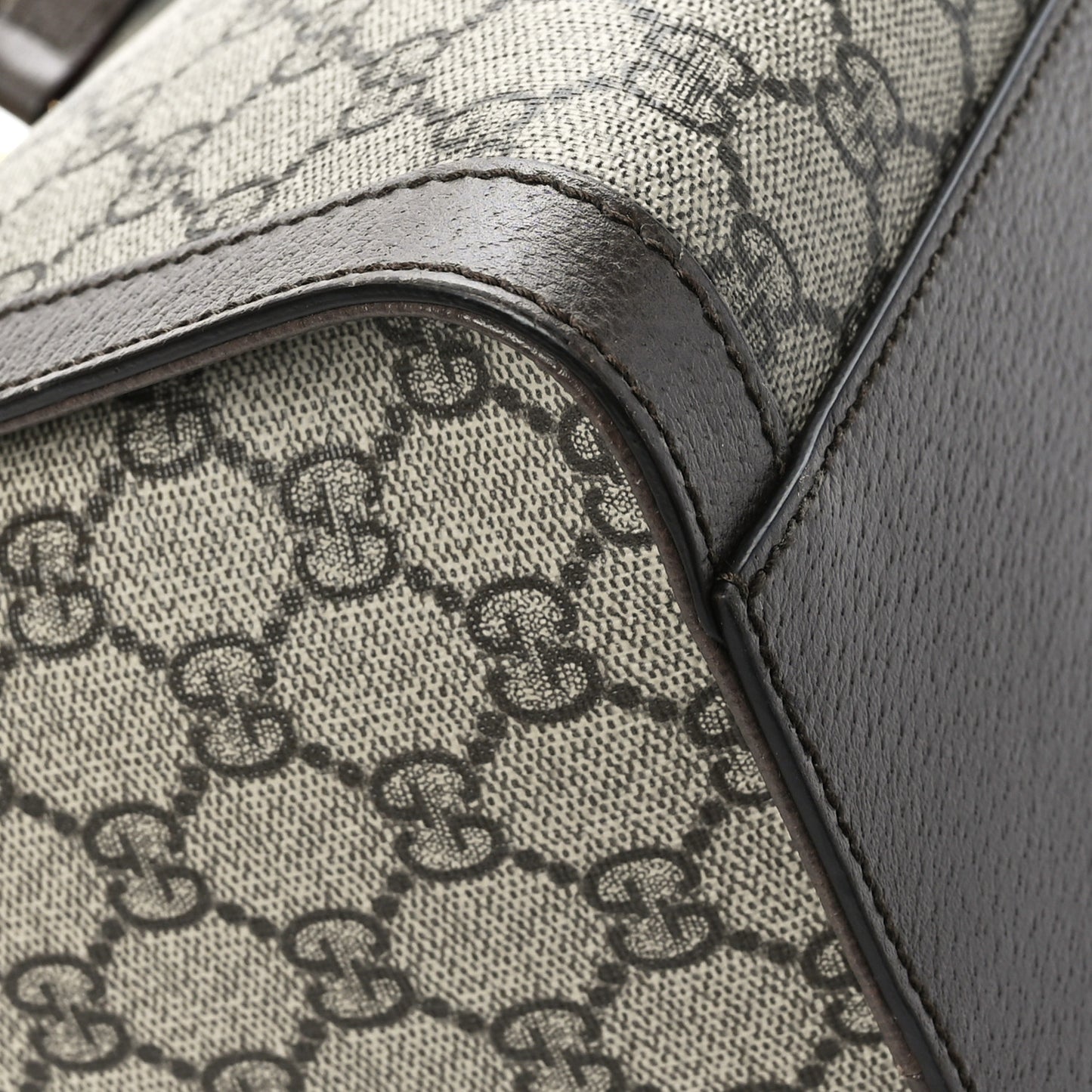 GG Supreme Monogram Web Medium Ophidia Tote Bag Brown