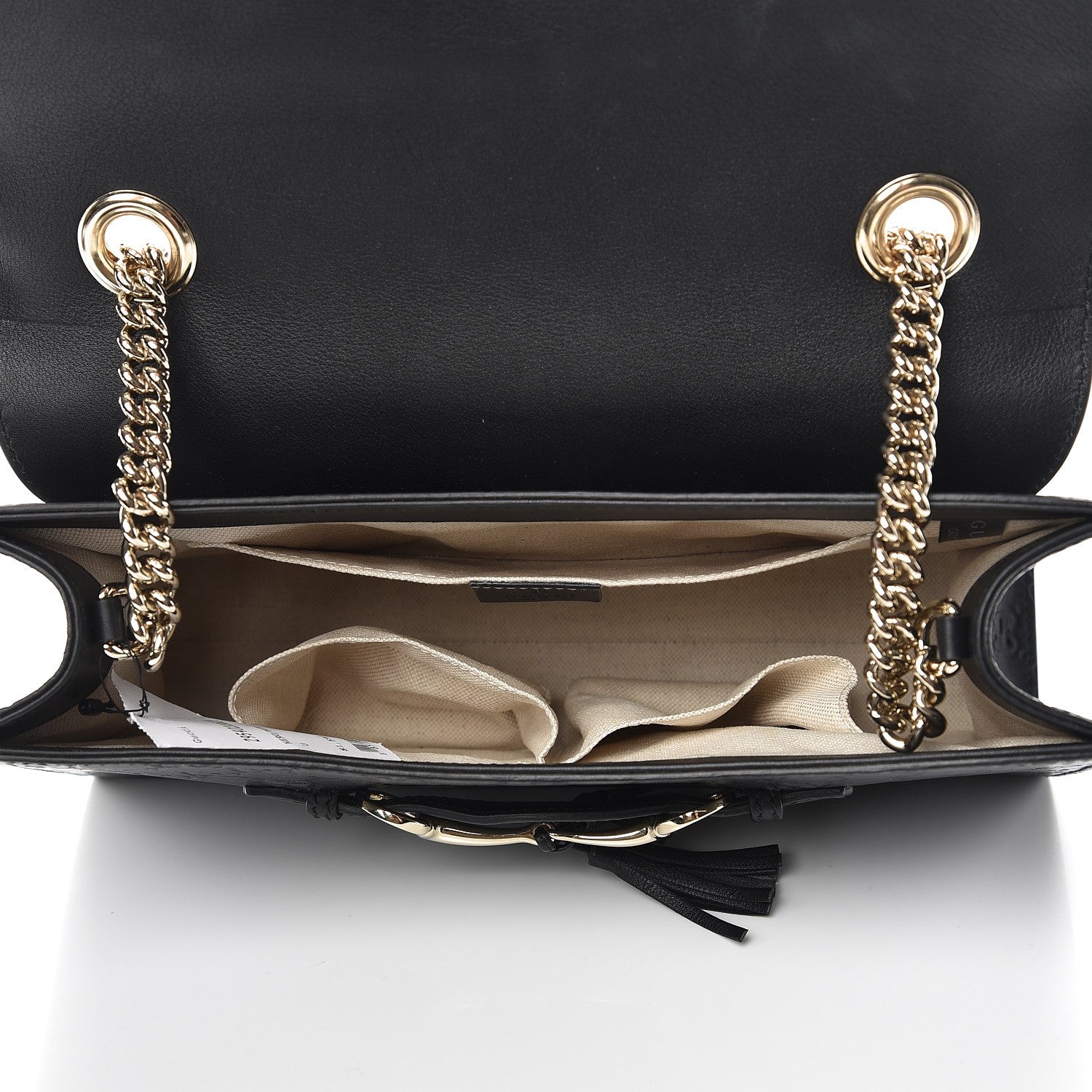 Gucci Guccissima Medium Emily Chain Shoulder Bag Black 6 of 8