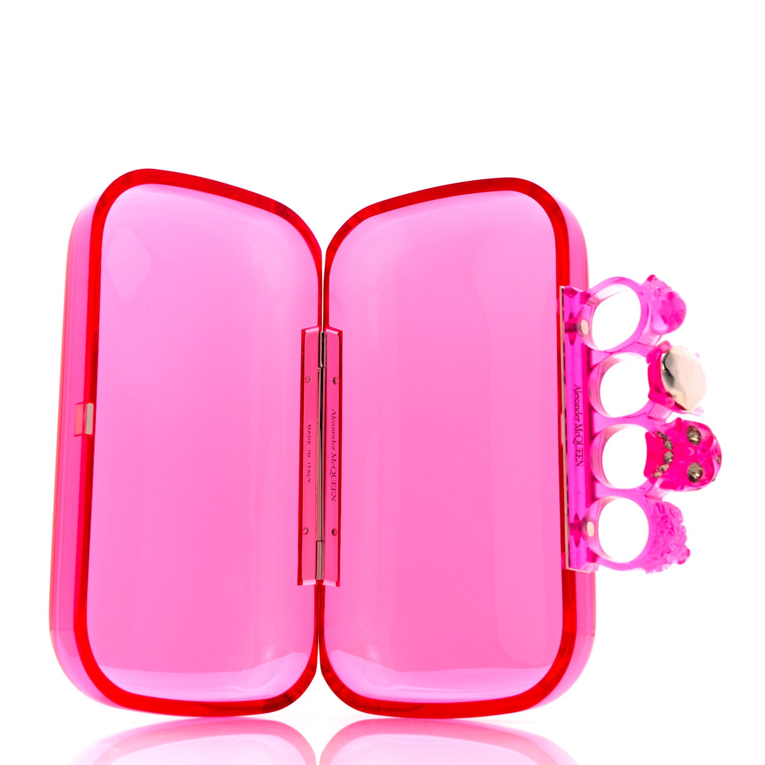 Alexander McQueen Resin Knuckle Clutch Pink 5 of 7
