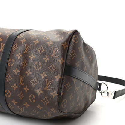 Louis Vuitton Monogram Macassar Keepall Bandouliere 45 8 of 8