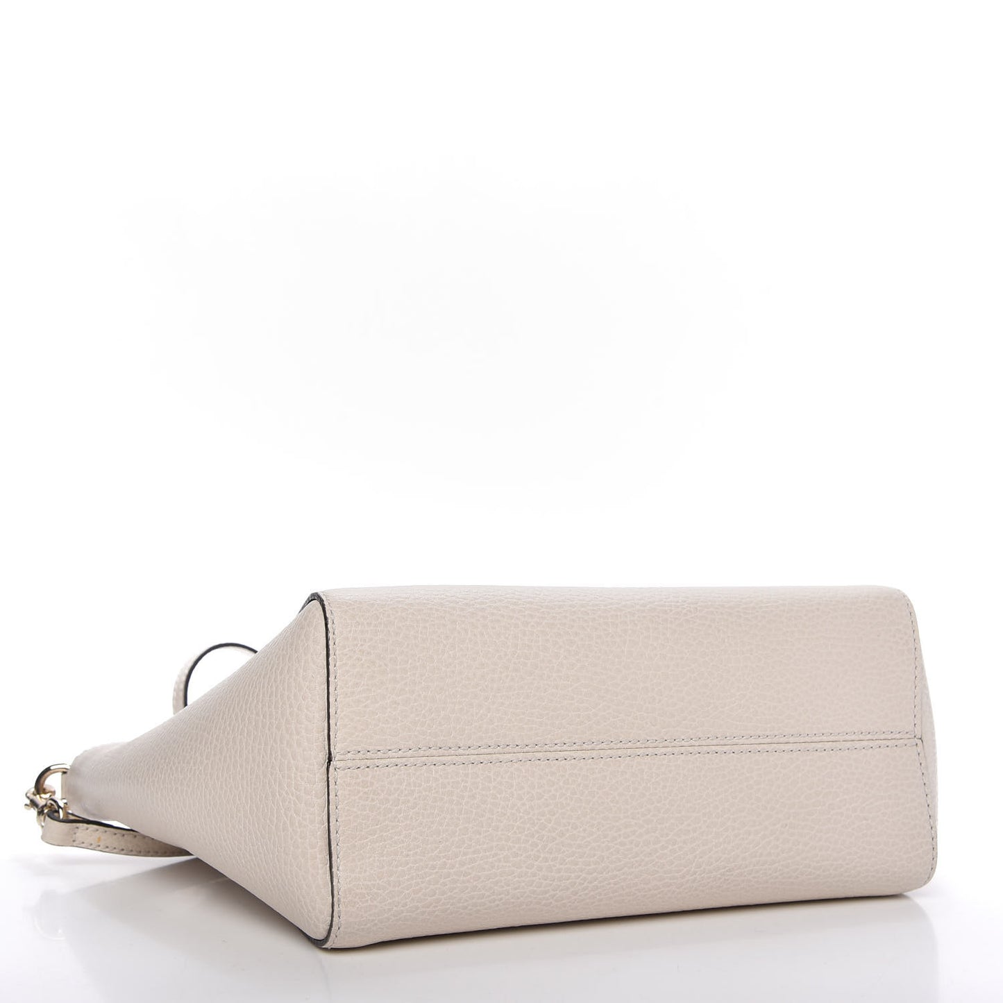 Dollar Calfskin Mini Swing Top Handle Bag Mystic White