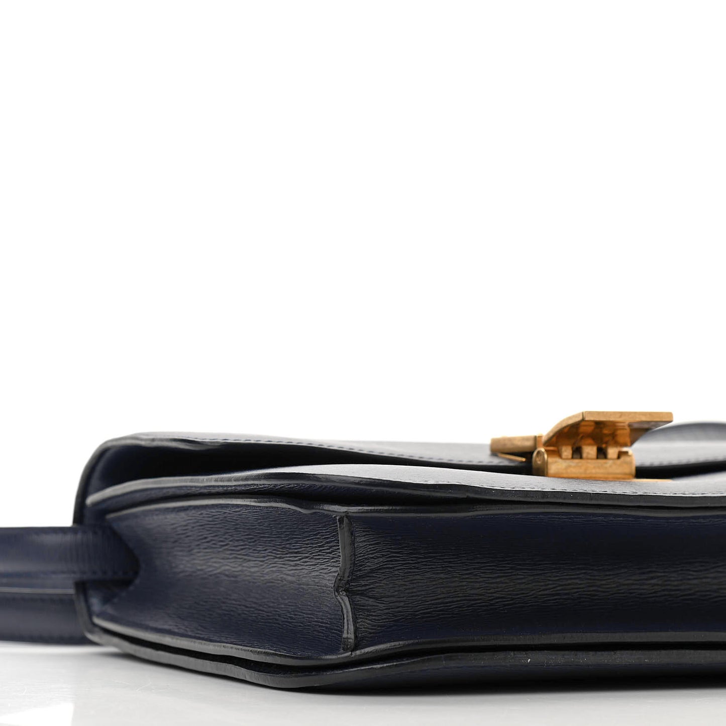 Liege Calfskin Medium Classic Box Flap Bag Dark Blue