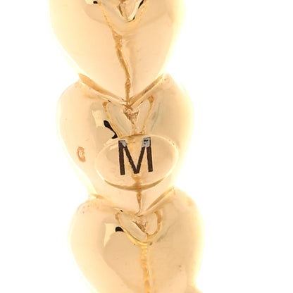 Chanel Crystal CC Heart Link Bracelet M Gold 5 of 6