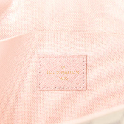 Louis Vuitton Damier Azur Pochette Felicie Chain Wallet Rose Ballerine 6 of 10