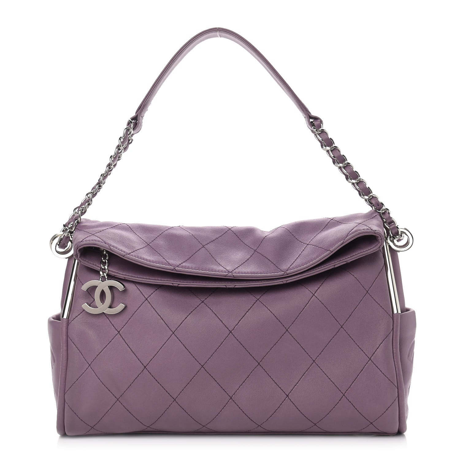Chanel Lambskin Stitched Medium Ultimate Soft Tote Light Purple 1 of 10