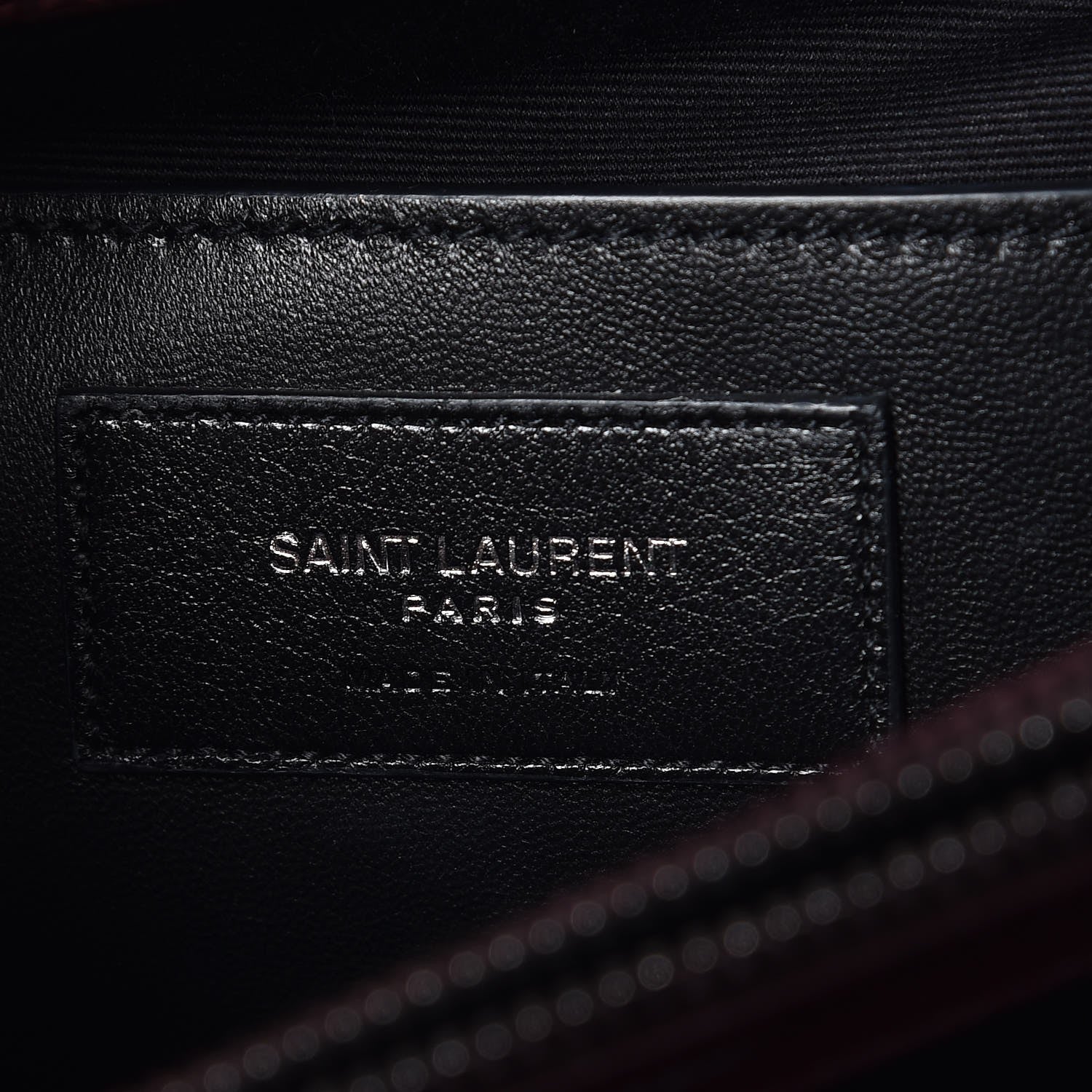 Saint Laurent Sheepskin Matelasse Chevron Monogram Large College Satchel Amaranto 9 of 10