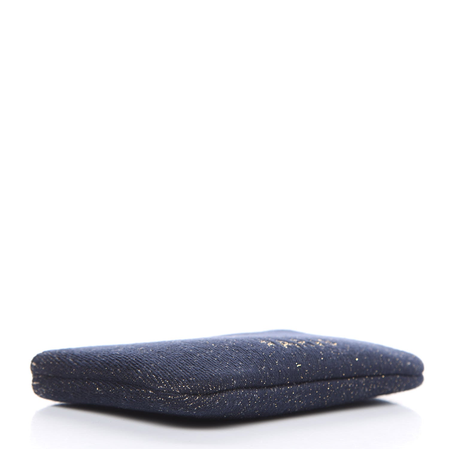 Chanel Lurex Canvas Deauville Cosmetic Pouch Navy Blue Gold 4 of 8