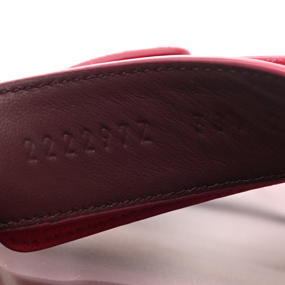 Hermes Suede Goatskin Womens Chypre Sandals 38.5 Rose Framboise 8 of 9