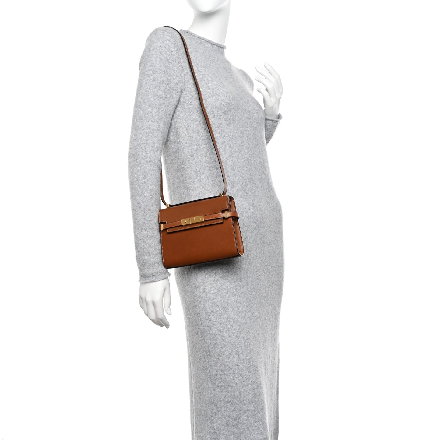 Smooth Calfskin Mini Manhattan Shoulder Bag Brick