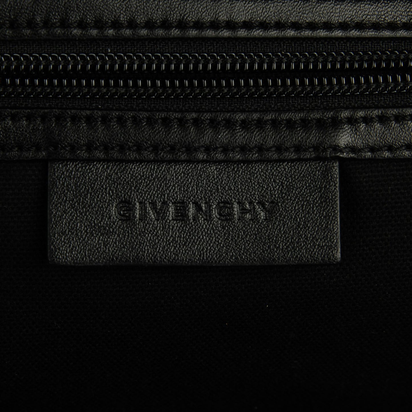 Nylon Calfskin Magnolia and Moth Print Backpack Black